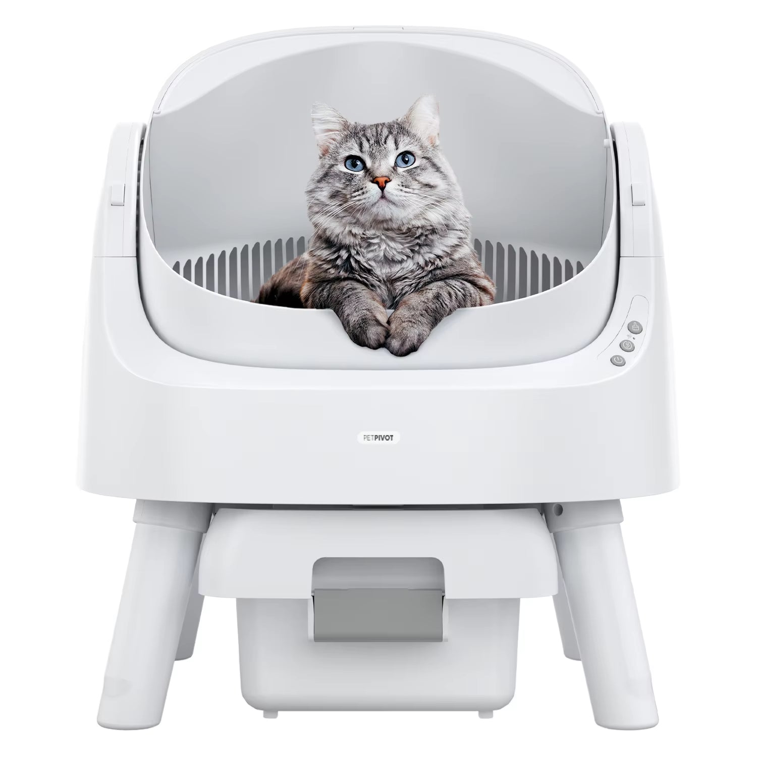 Beginner-Friendly Plastic Automatic Litter Box | App-Free Eco-Friendly Large Capacity Auto Cat Toilet Easy Clean Odor