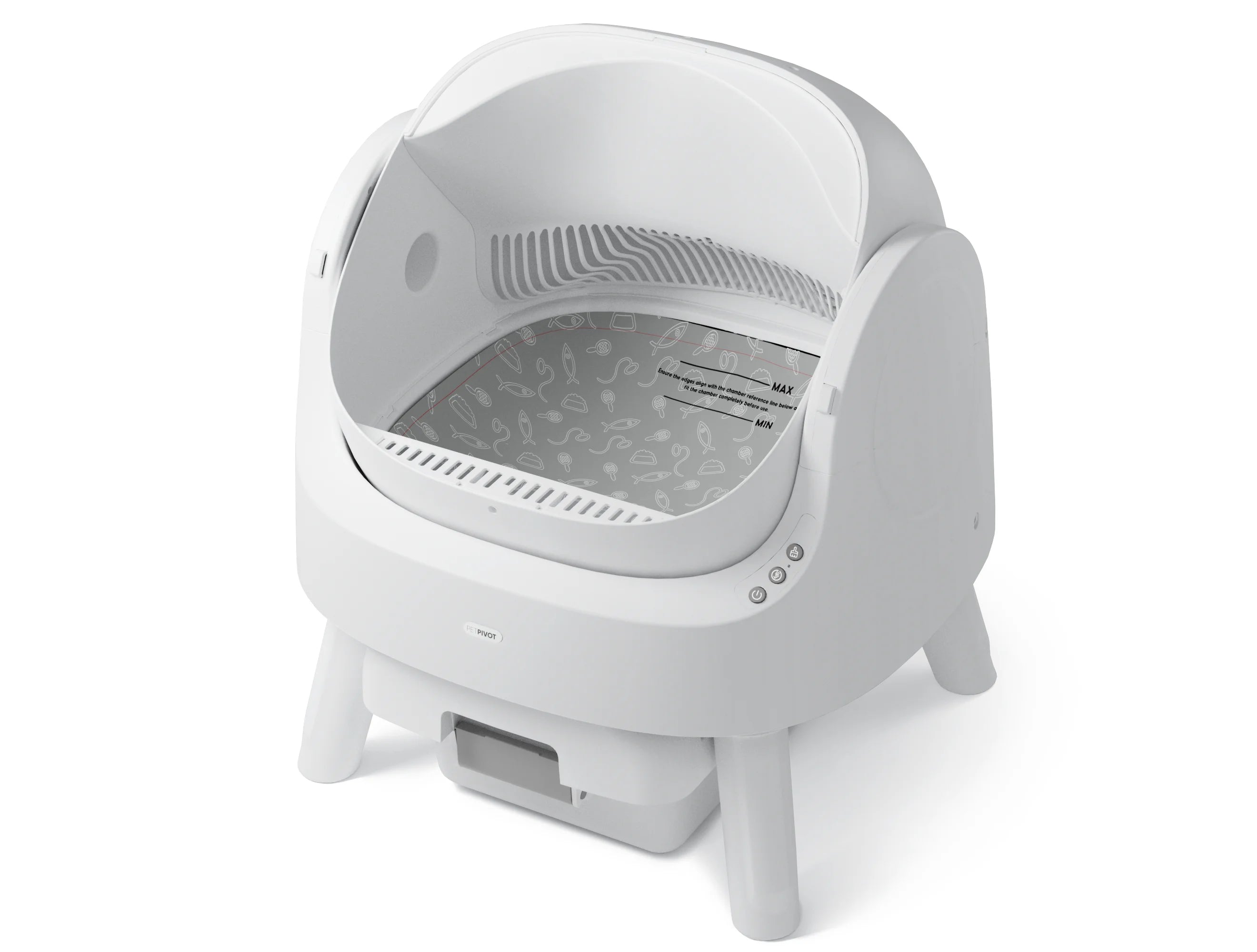 Beginner-Friendly Plastic Automatic Litter Box | App-Free Eco-Friendly Large Capacity Auto Cat Toilet Easy Clean Odor